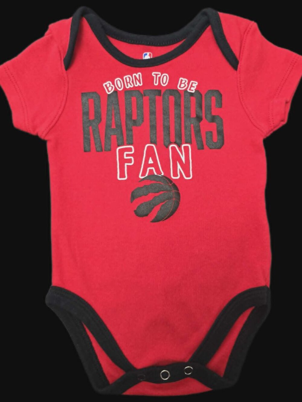 Toronto Raptors Infant “Born To Be Raptors Fan” Bodysuit 6/9M